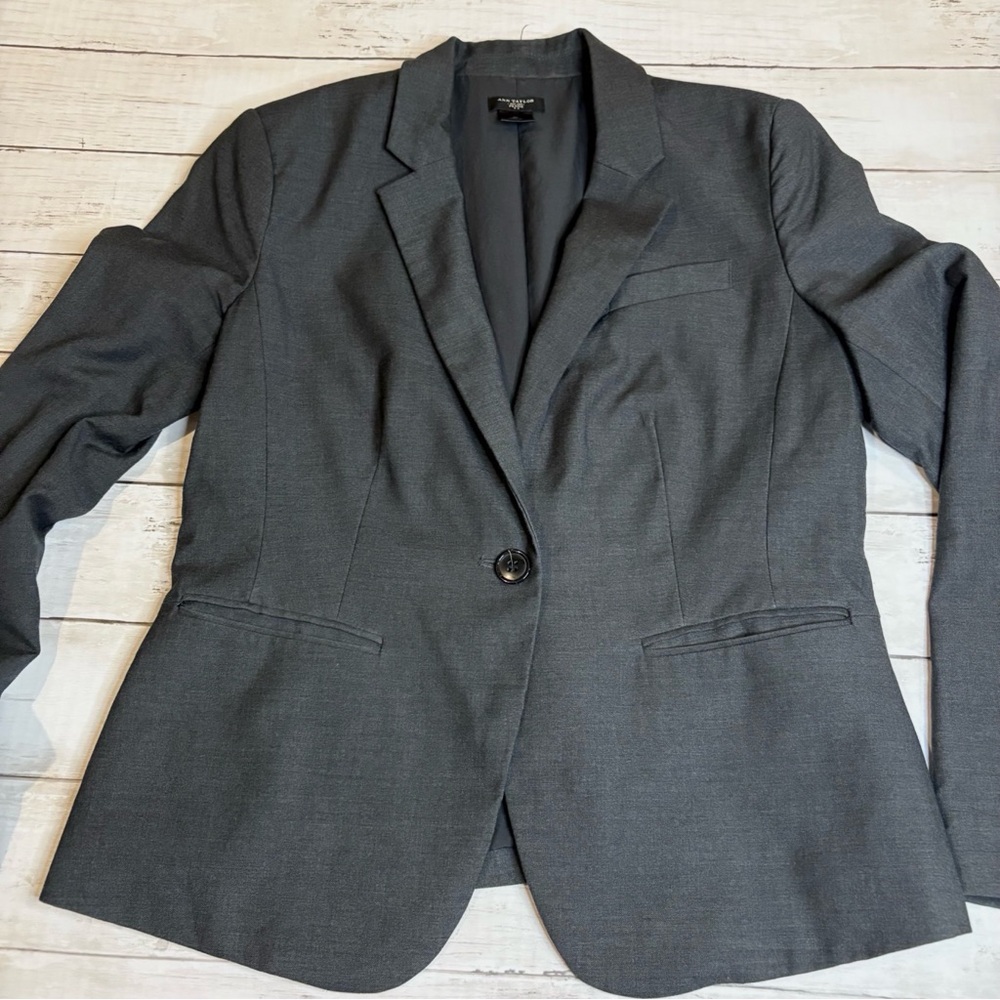 Ann Taylor Charcoal Gray Blazer - Picture 5 of 9